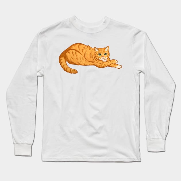 Orange Tabby Harambe Long Sleeve T-Shirt by jastinamor